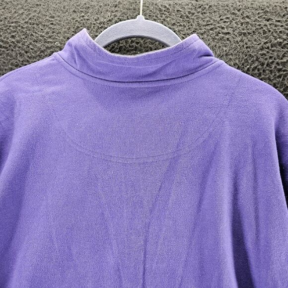 SaddleBred Womens Pullover Purple Size Large Cotton Blend Long Sleeve 1/2 Zip - Picture 12 of 12
